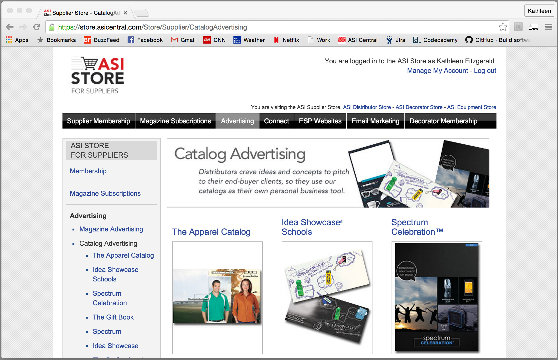 asistore catalog advertising  page