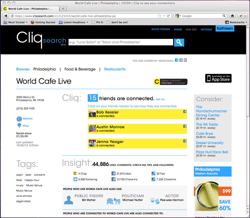 cliqsearch review page